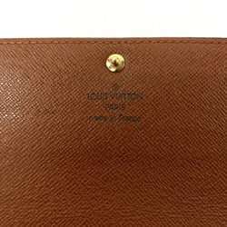 LOUIS VUITTON Louis Vuitton Pochette Portemonnay Credit M61725 Long Wallet Monogram Canvas Brown Women's