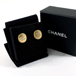 CHANEL Coco Mark AB2146 Earrings Metal/Rhinestone Gold C19 A Stamp Women's