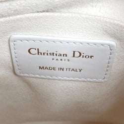 Christian Dior Dior Vibe Bucket Micro S6250OSGQ Handbag Leather White Women's