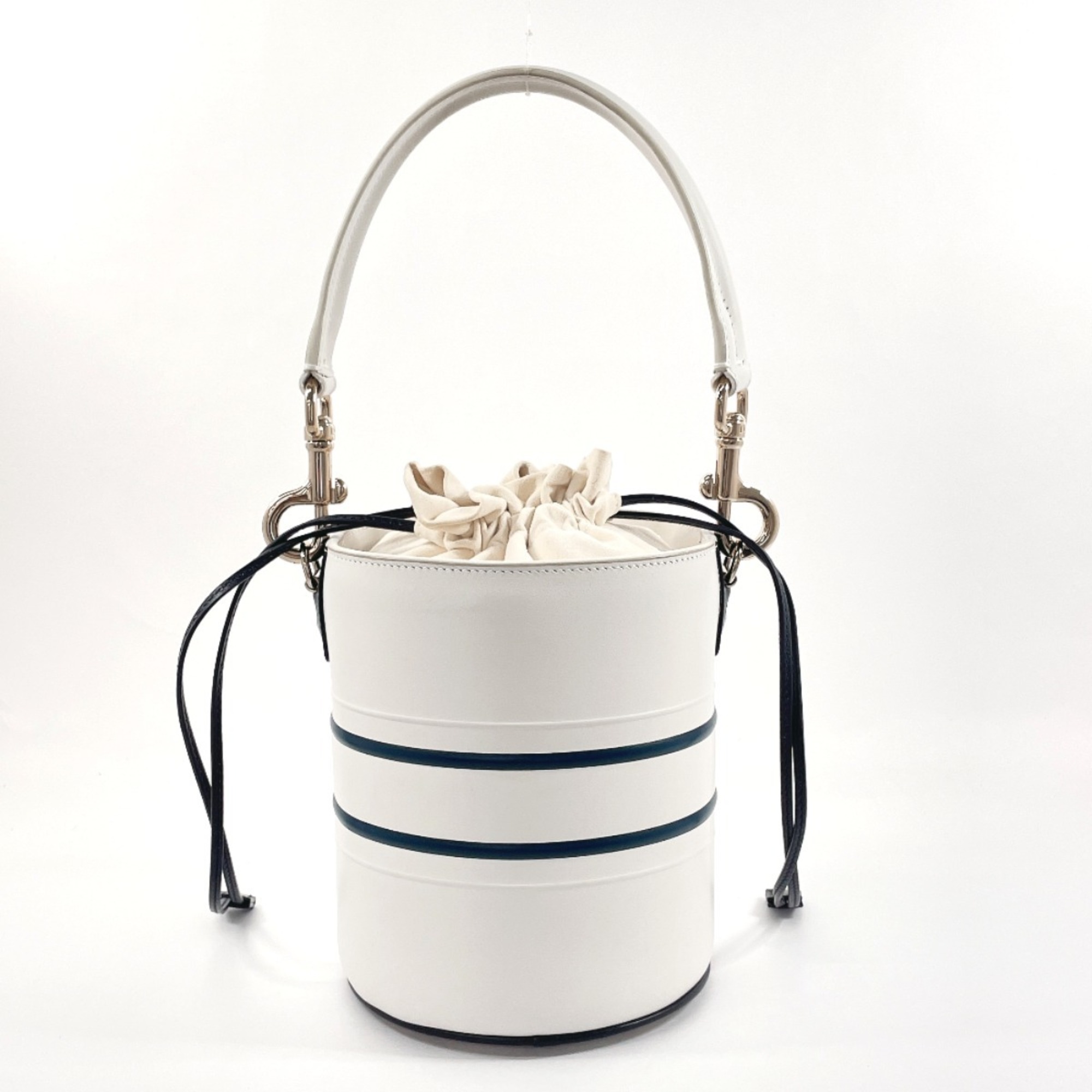 Christian Dior Dior Vibe Bucket Micro S6250OSGQ Handbag Leather White Women's