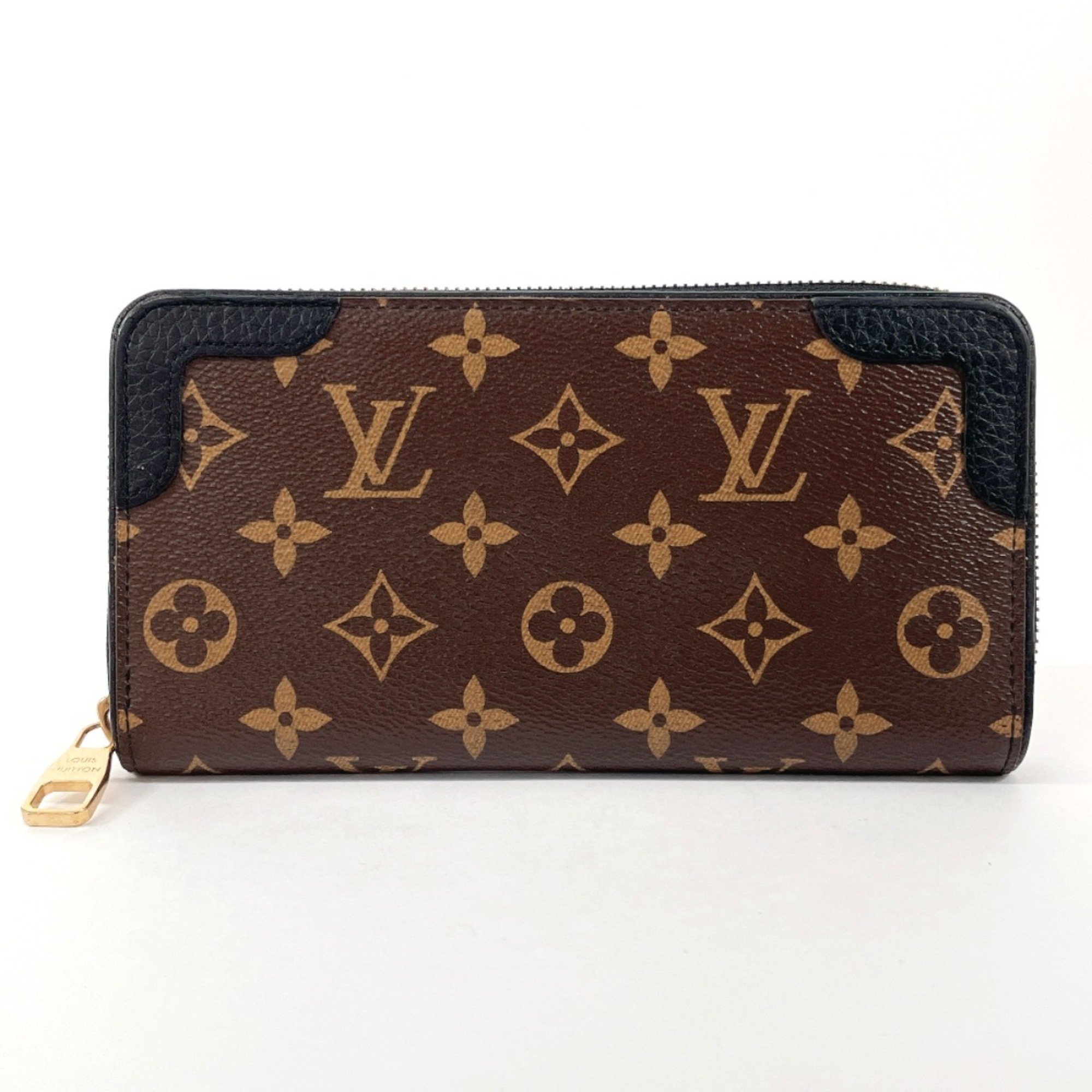 LOUIS VUITTON Louis Vuitton Zippy Wallet Retiro M61855 Long Monogram Canvas Brown Unisex