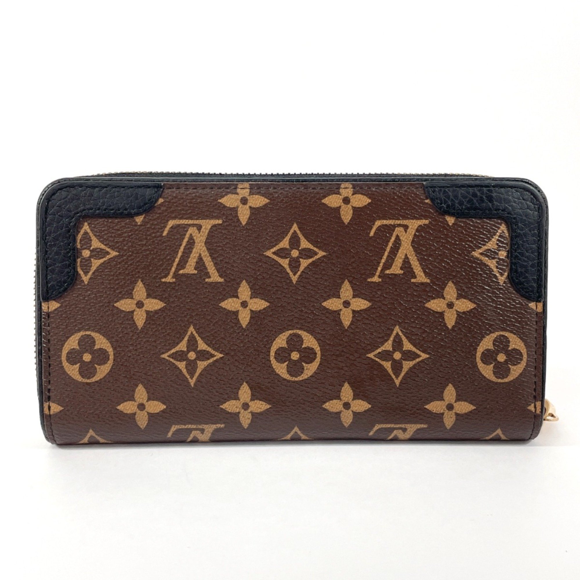 LOUIS VUITTON Louis Vuitton Zippy Wallet Retiro M61855 Long Monogram Canvas Brown Unisex