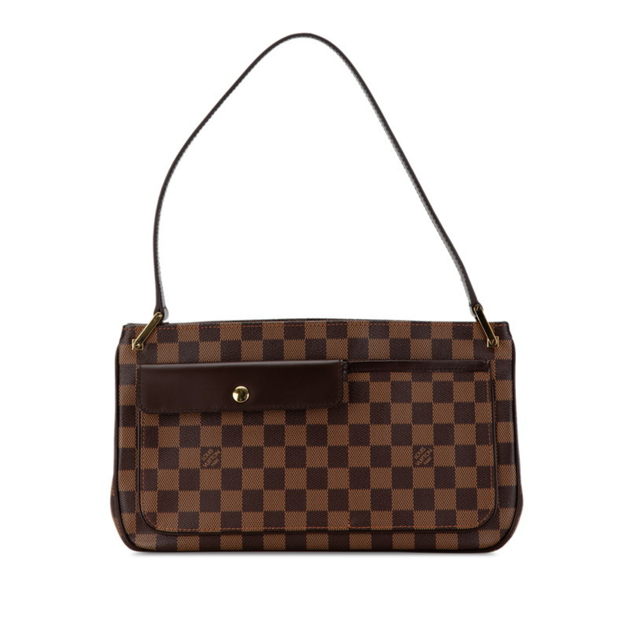 Louis Vuitton Damier Auburn Shoulder Bag N51129 Brown PVC Leather Women's LOUIS VUITTON