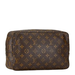 Louis Vuitton Monogram True Toilet 28 Second Bag Clutch M47522 Brown PVC Women's LOUIS VUITTON