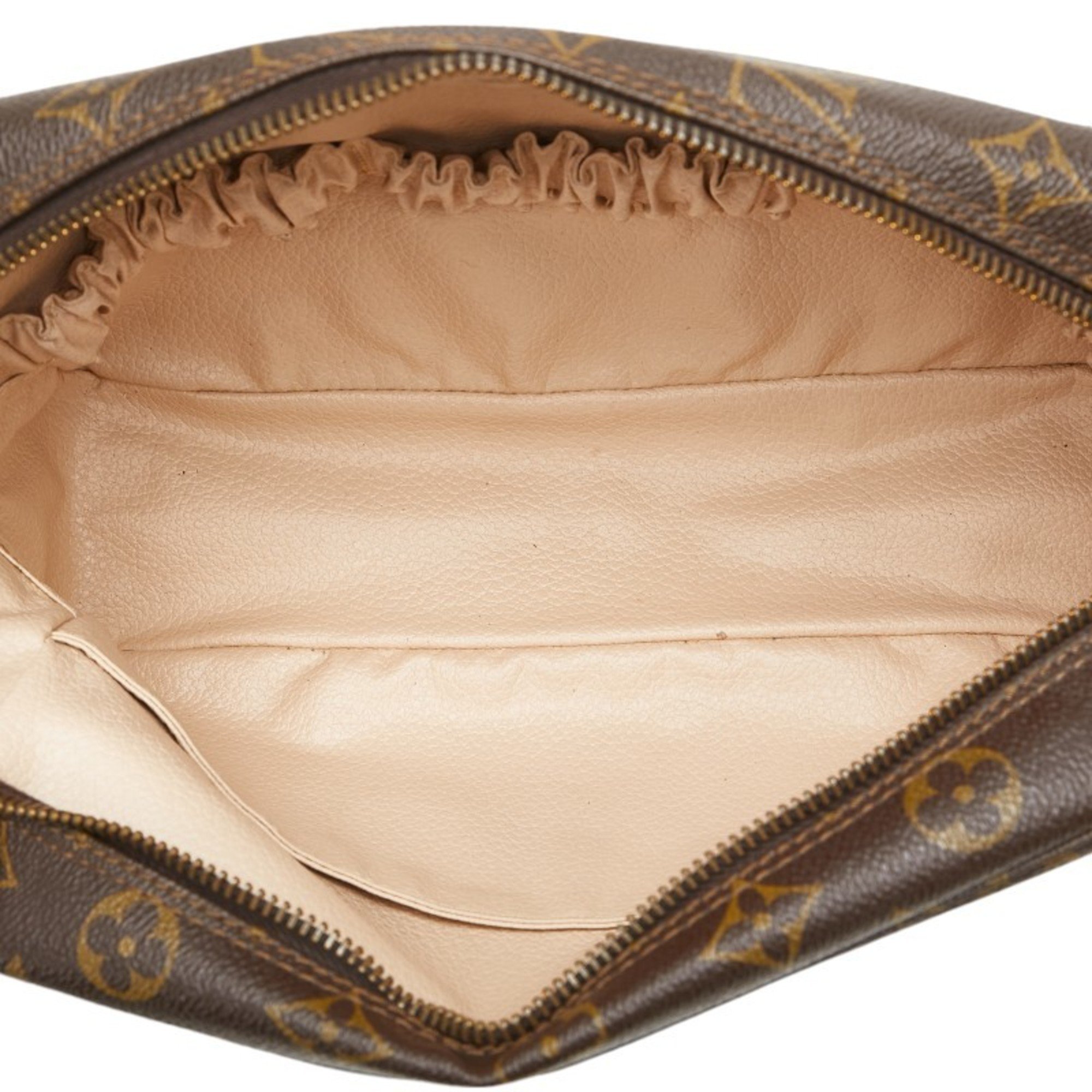 Louis Vuitton Monogram True Toilet 28 Second Bag Clutch M47522 Brown PVC Women's LOUIS VUITTON