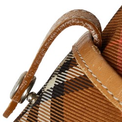 Burberry Nova Check Handbag Brown Beige Canvas Leather Women's BURBERRY