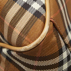 Burberry Nova Check Handbag Brown Beige Canvas Leather Women's BURBERRY