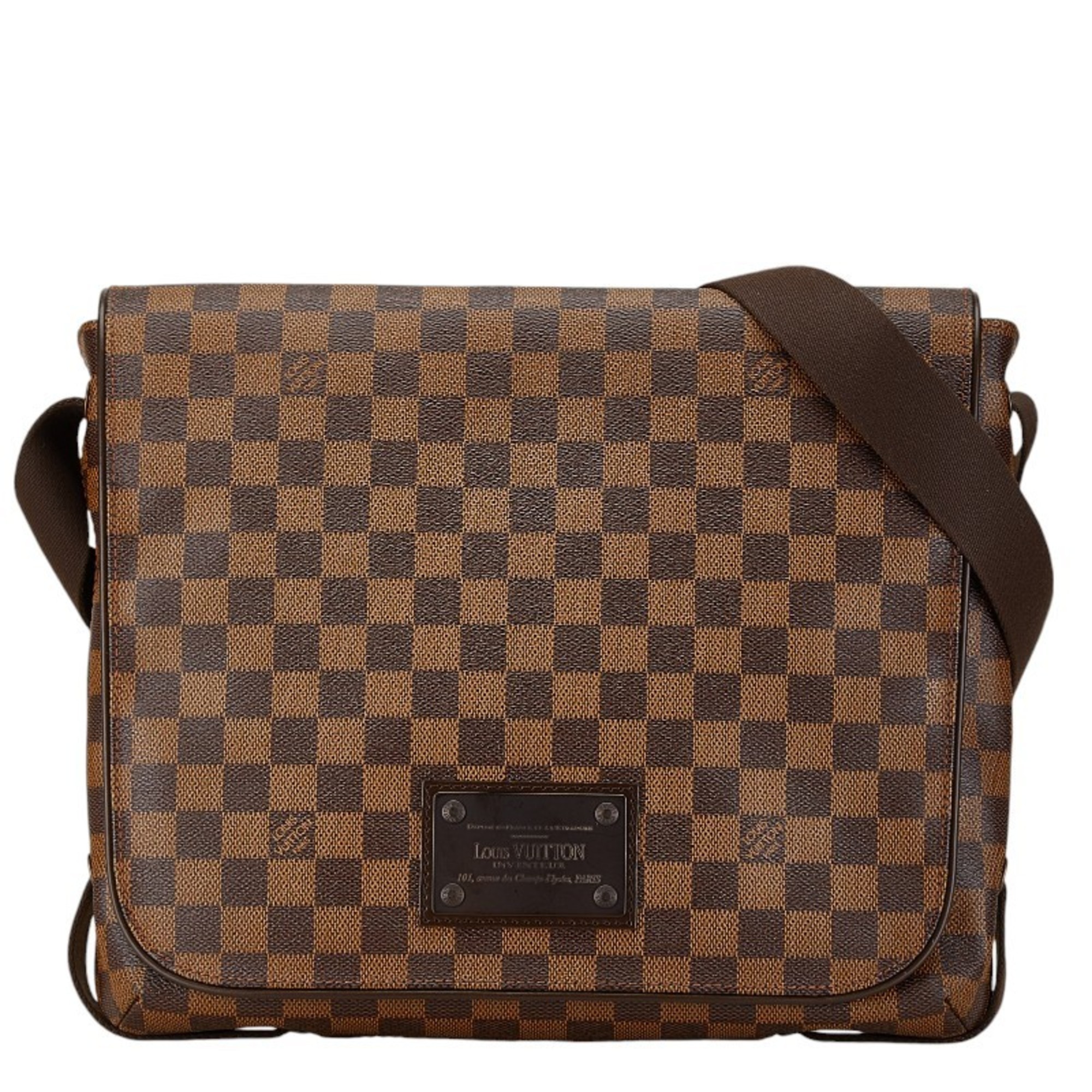 Louis Vuitton Damier Ebene Brooklyn GM Shoulder Bag N51212 Brown PVC Leather Women's LOUIS VUITTON