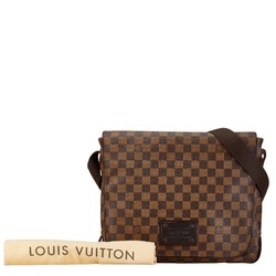 Louis Vuitton Damier Ebene Brooklyn GM Shoulder Bag N51212 Brown PVC Leather Women's LOUIS VUITTON