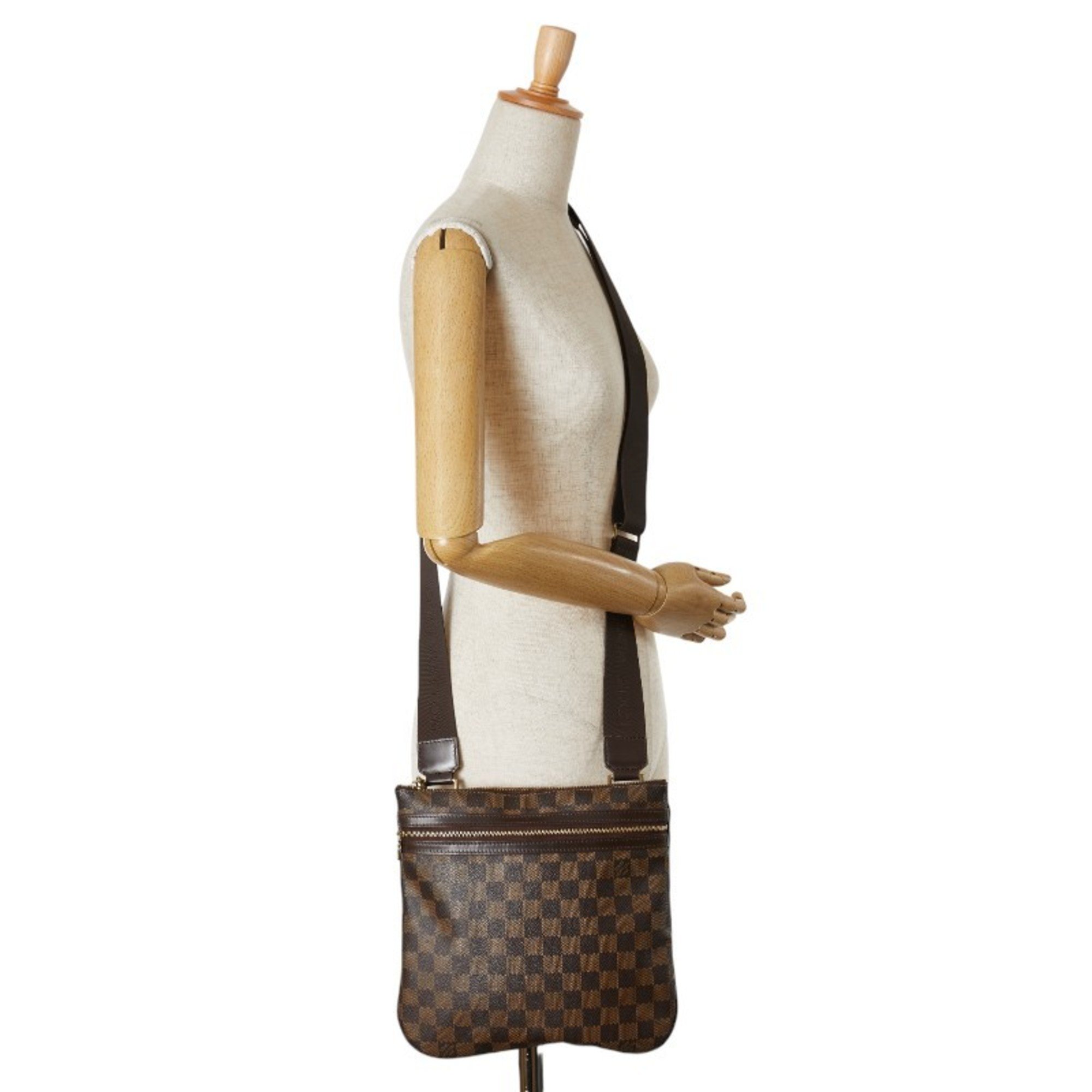 Louis Vuitton Damier Pochette Bosphore Shoulder Bag N51111 Brown PVC Leather Women's LOUIS VUITTON