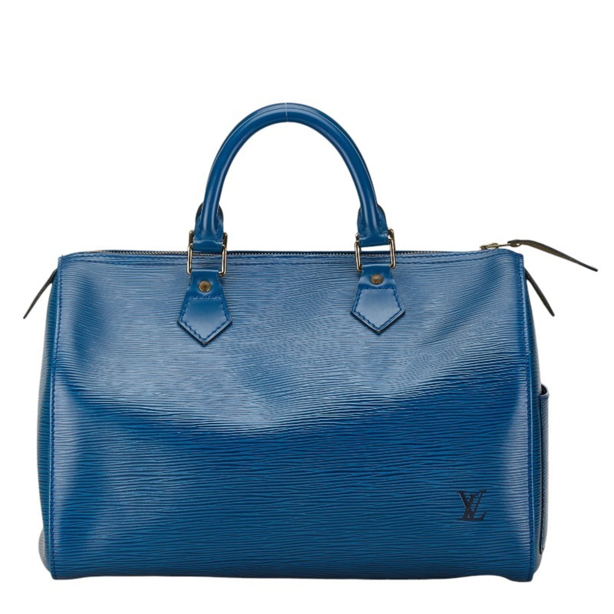 Louis Vuitton Epi Speedy 30 Handbag Boston Bag M43005 Toledo Blue Leather Women's LOUIS VUITTON