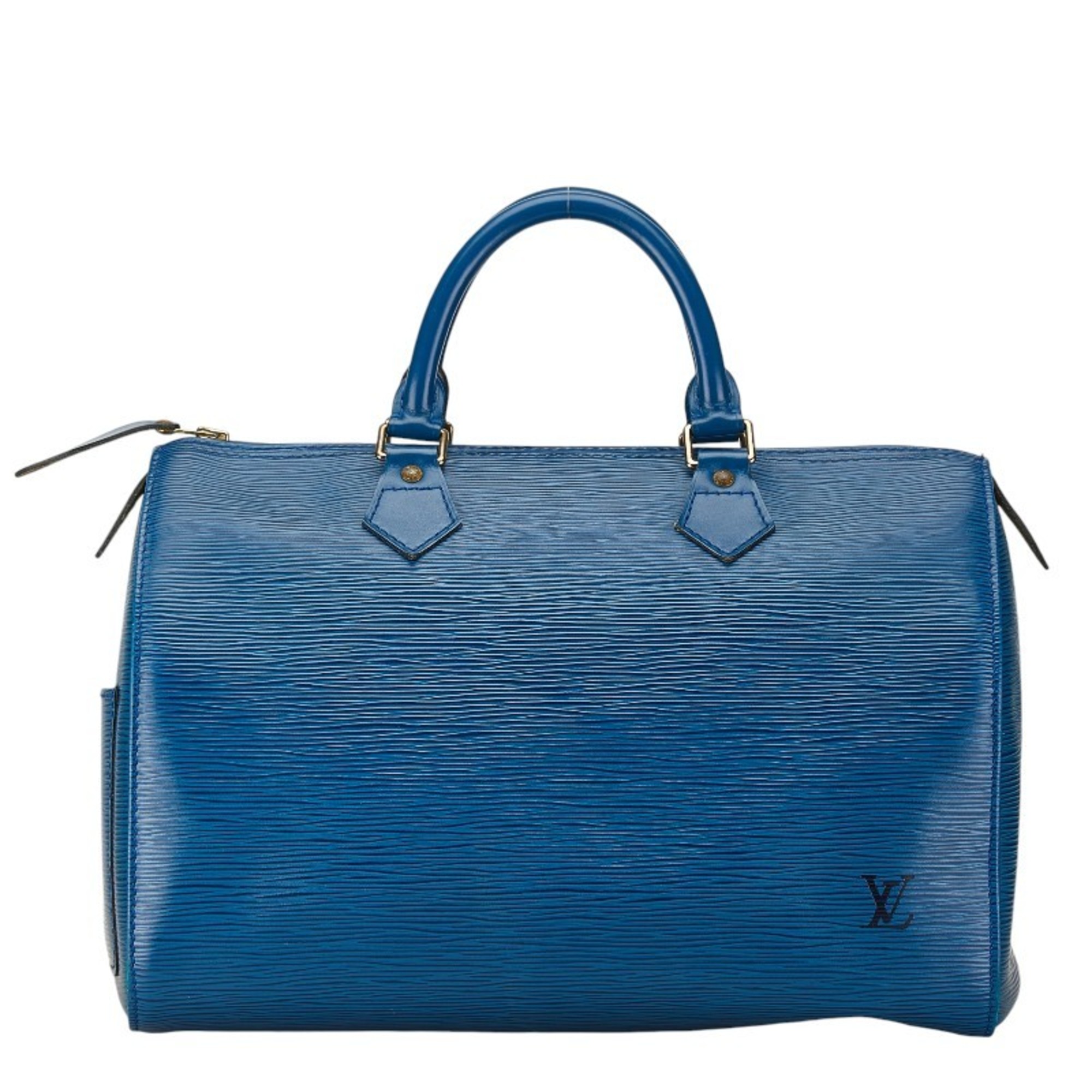 Louis Vuitton Epi Speedy 30 Handbag Boston Bag M43005 Toledo Blue Leather Women's LOUIS VUITTON