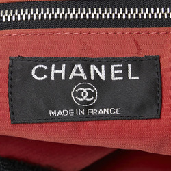 Chanel Travel Line Tote Bag MM Handbag Black Nylon Women's CHANEL