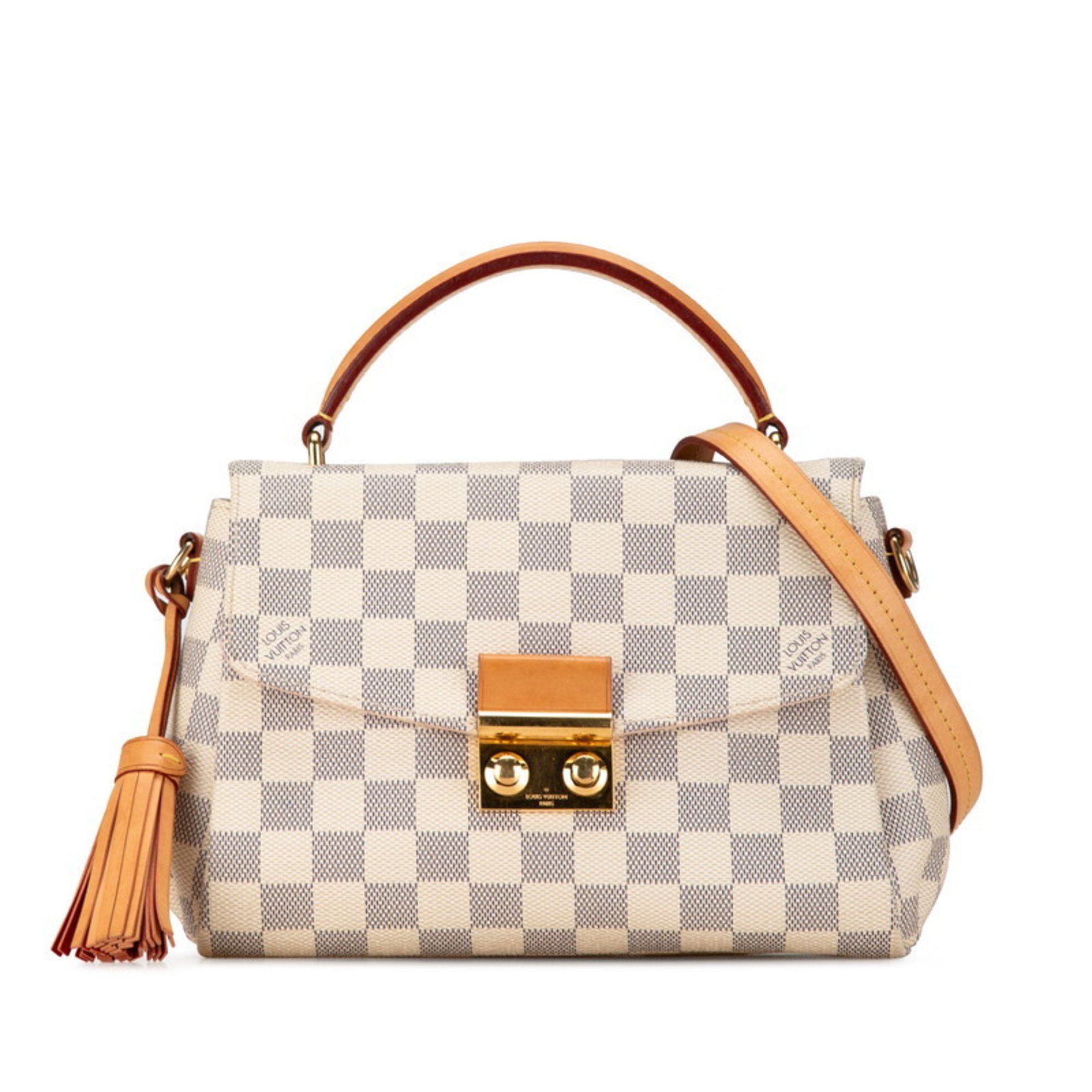 Louis Vuitton Damier Croisette Handbag Shoulder Bag N41581 White PVC Leather Women's LOUIS VUITTON