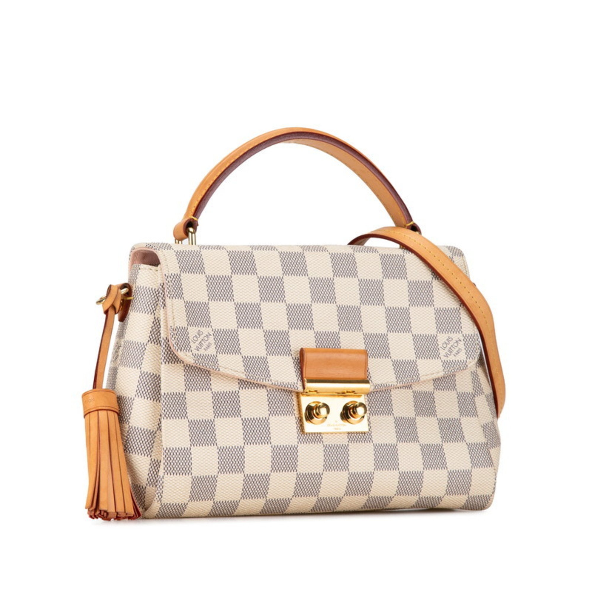 Louis Vuitton Damier Croisette Handbag Shoulder Bag N41581 White PVC Leather Women's LOUIS VUITTON