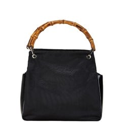 Gucci Bamboo Handbag 000 2014 0580 Black Canvas Enamel Women's GUCCI