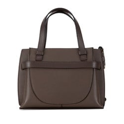 LOEWE GATE BAG SHOULDER BROWN LEATHER WOMEN'S