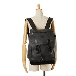 Gucci GG Supreme Interlocking G Medium Backpack 696013 Black PVC Leather Women's GUCCI