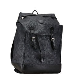 Gucci GG Supreme Interlocking G Medium Backpack 696013 Black PVC Leather Women's GUCCI