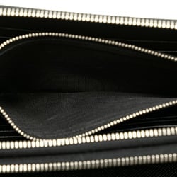 Prada Double Zip Organizer Long Wallet Black Saffiano Leather Women's PRADA