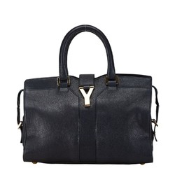 Saint Laurent Cabas Chic Handbag Shoulder Bag Navy Leather Women's SAINT LAURENT