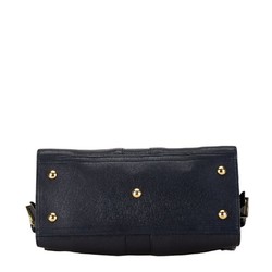 Saint Laurent Cabas Chic Handbag Shoulder Bag Navy Leather Women's SAINT LAURENT