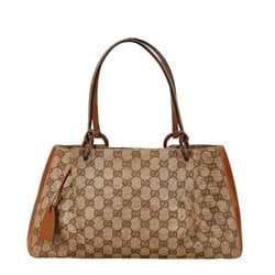 Gucci GG Canvas Shoulder Bag 94898 002058 Beige Brown Leather Women's GUCCI