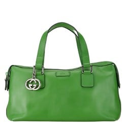 Gucci GG Imprime Handbag 264210 Green Leather Women's GUCCI