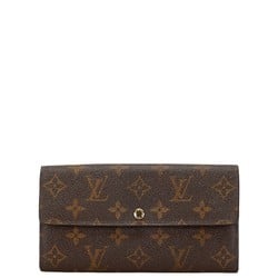 Louis Vuitton Monogram Portefeuille Sarah Long Wallet M61734 Brown PVC Leather Women's LOUIS VUITTON