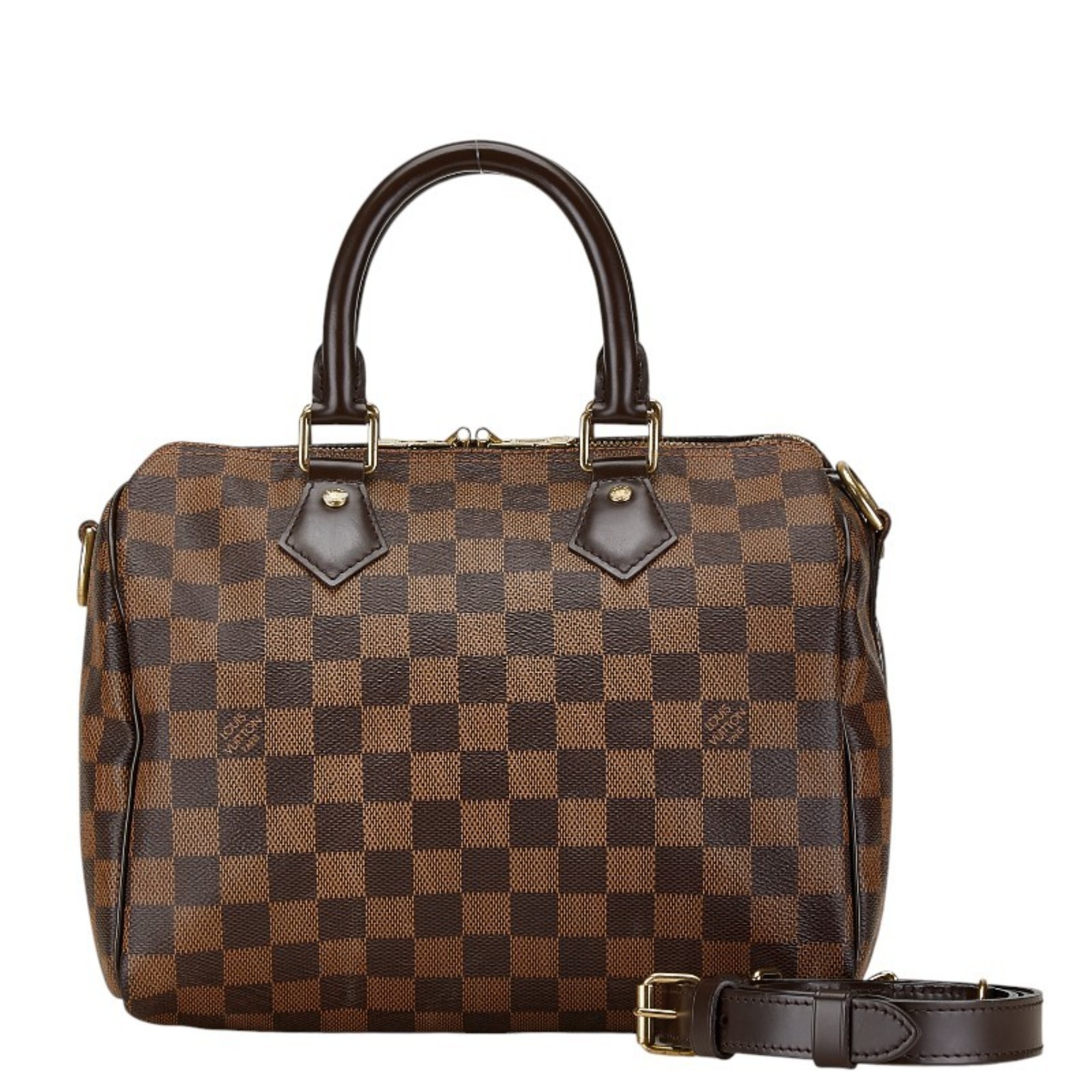 Louis Vuitton Damier Speedy Bandouliere 25 Handbag Shoulder Bag N41181 Brown PVC Leather Women's LOUIS VUITTON