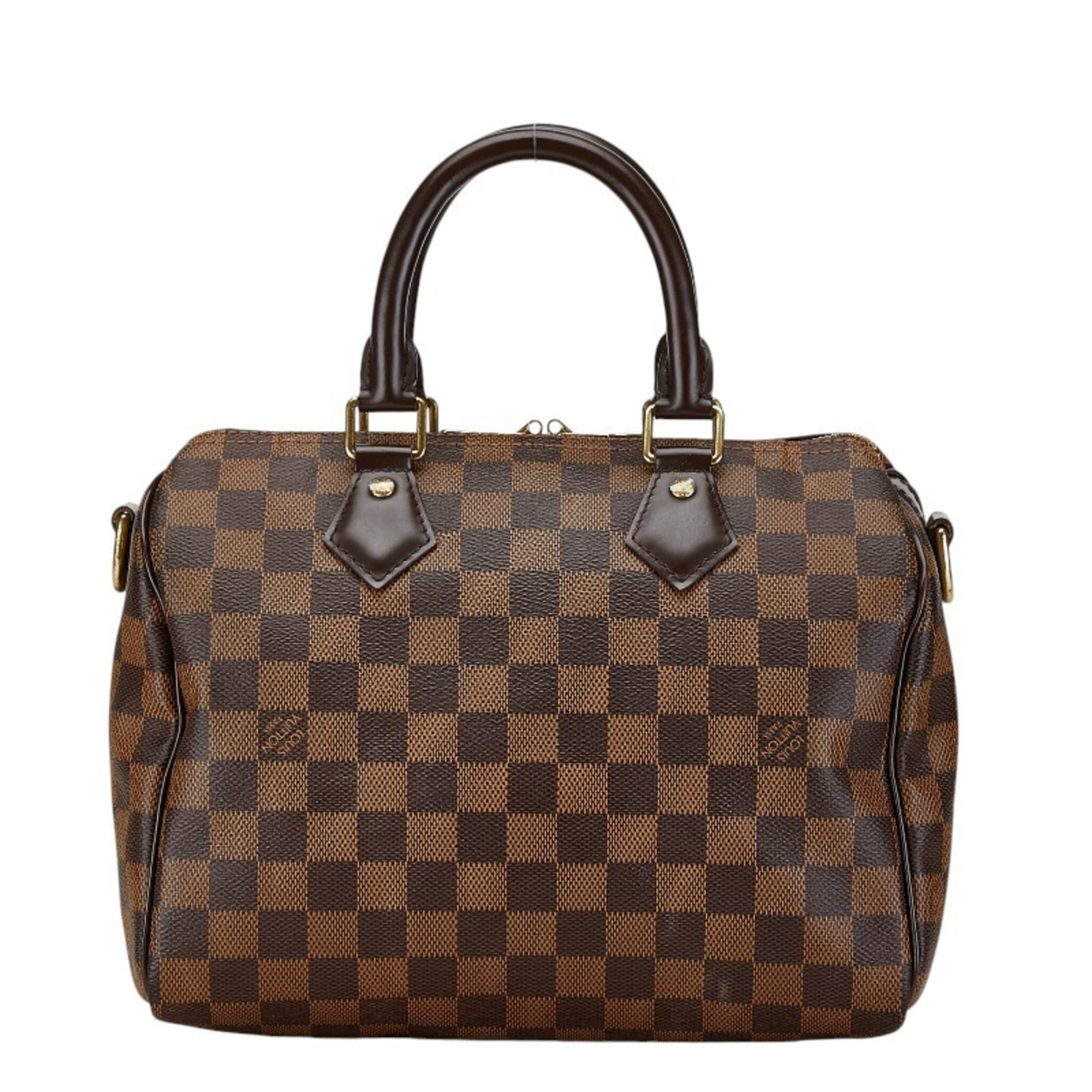 Louis Vuitton Damier Speedy Bandouliere 25 Handbag Shoulder Bag N41181 Brown PVC Leather Women's LOUIS VUITTON