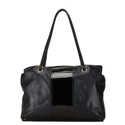 Salvatore Ferragamo Vara hardware tote bag handbag FJ-21E166 black leather enamel women's