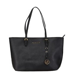 Michael Kors Jet Set Tote Bag 30S4GTVT2L Black PVC Leather Women's