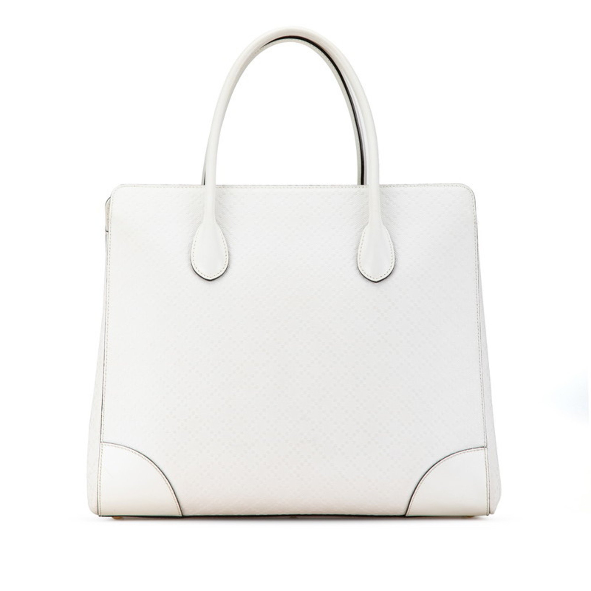 Gucci Bright Diamante Handbag Tote Bag 354230 White PVC Leather Women's GUCCI