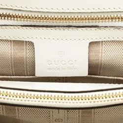 Gucci Bright Diamante Handbag Tote Bag 354230 White PVC Leather Women's GUCCI