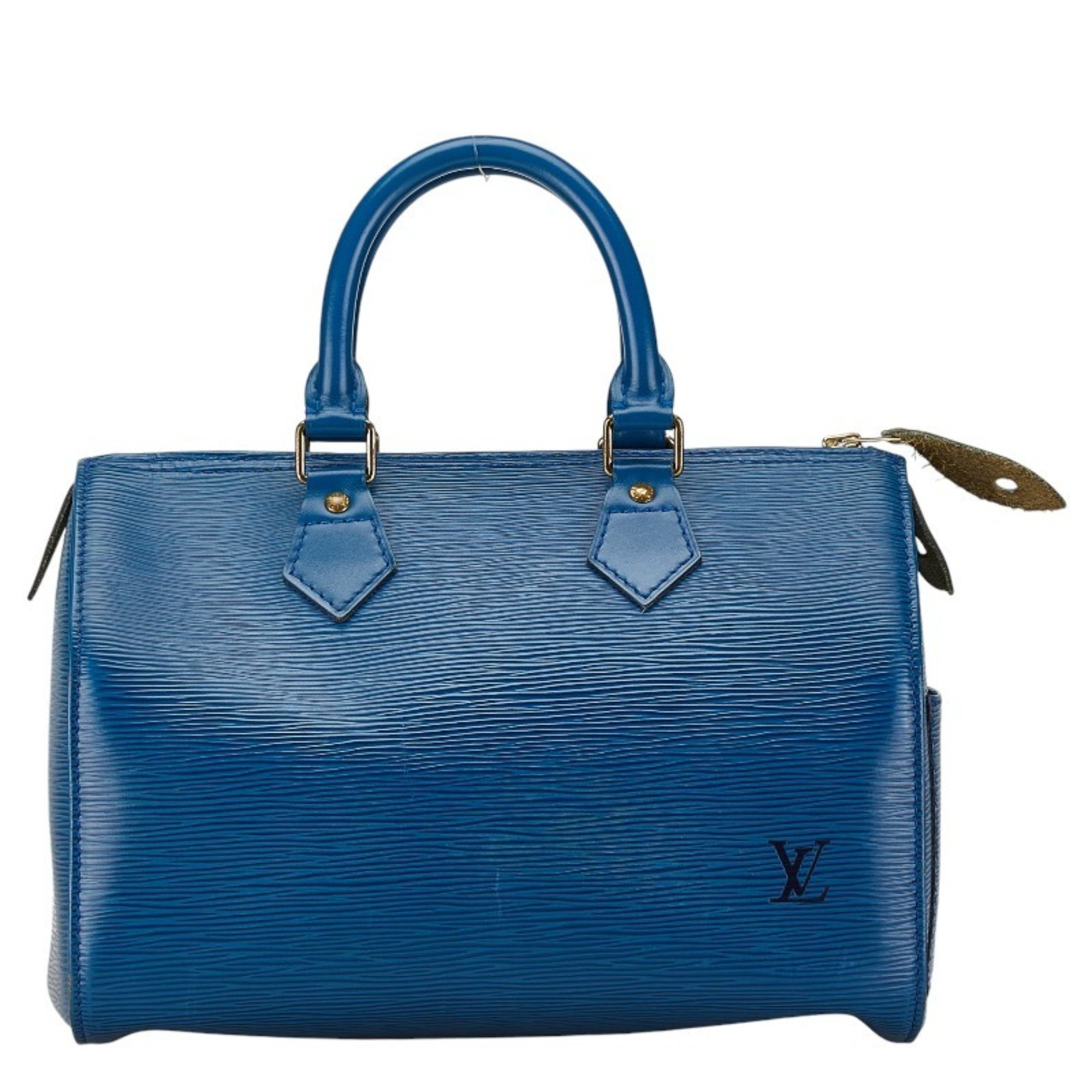 Louis Vuitton Epi Speedy 25 Handbag Boston Bag M43015 Toledo Blue Leather Women's LOUIS VUITTON