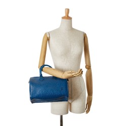 Louis Vuitton Epi Speedy 25 Handbag Boston Bag M43015 Toledo Blue Leather Women's LOUIS VUITTON