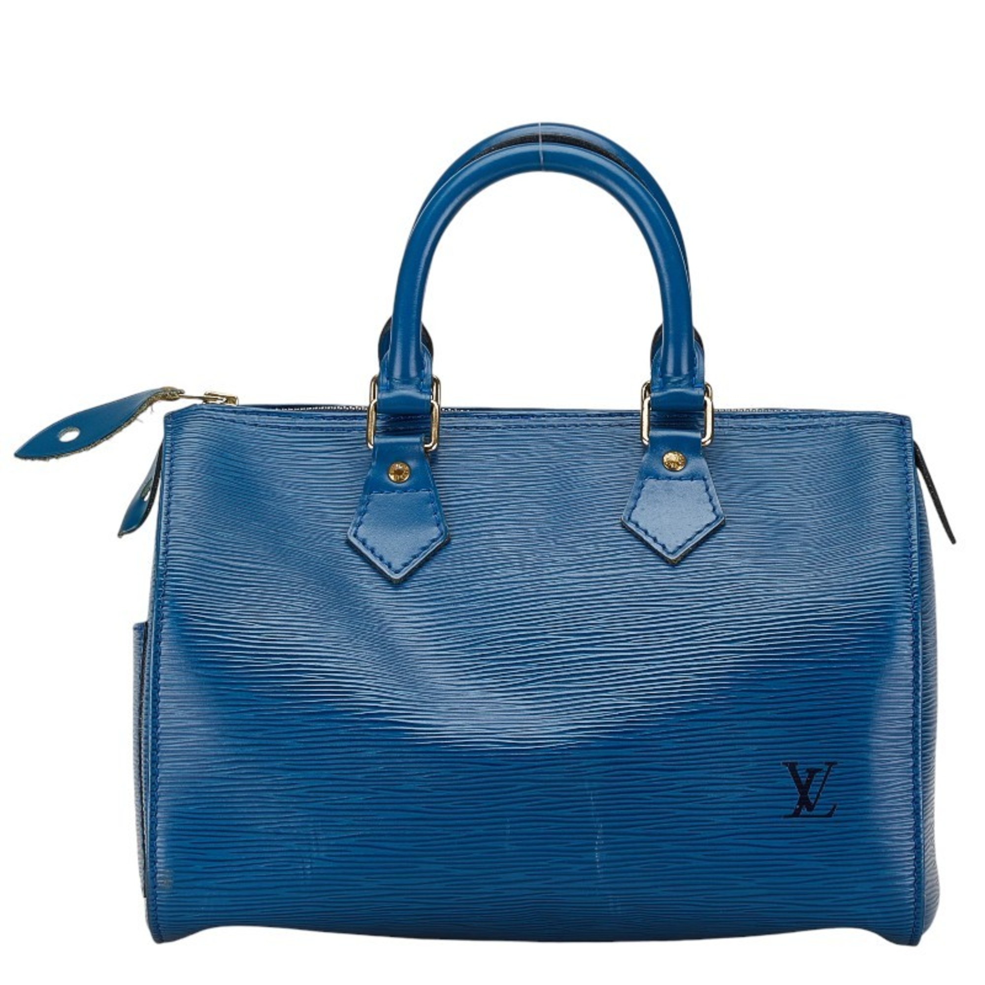 Louis Vuitton Epi Speedy 25 Handbag Boston Bag M43015 Toledo Blue Leather Women's LOUIS VUITTON