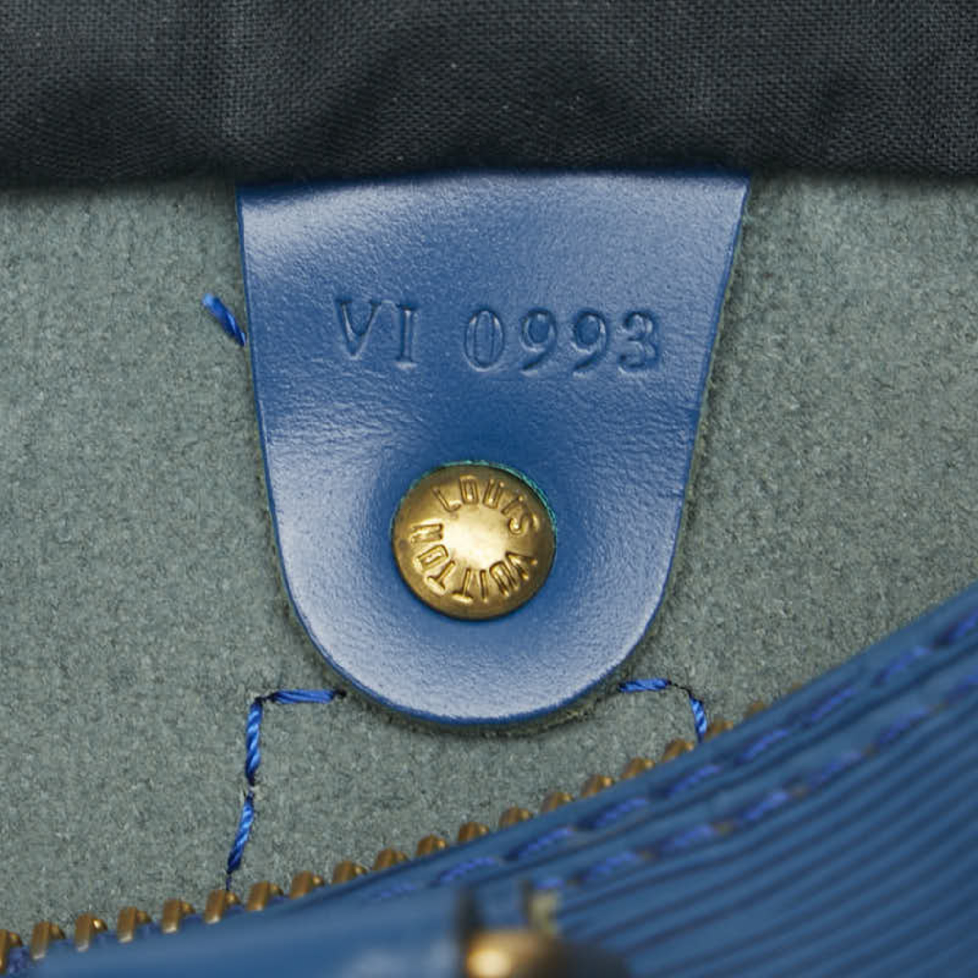 Louis Vuitton Epi Speedy 25 Handbag Boston Bag M43015 Toledo Blue Leather Women's LOUIS VUITTON