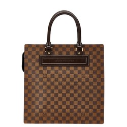 Louis Vuitton Damier Sac Plat Handbag N51140 Brown PVC Leather Women's LOUIS VUITTON