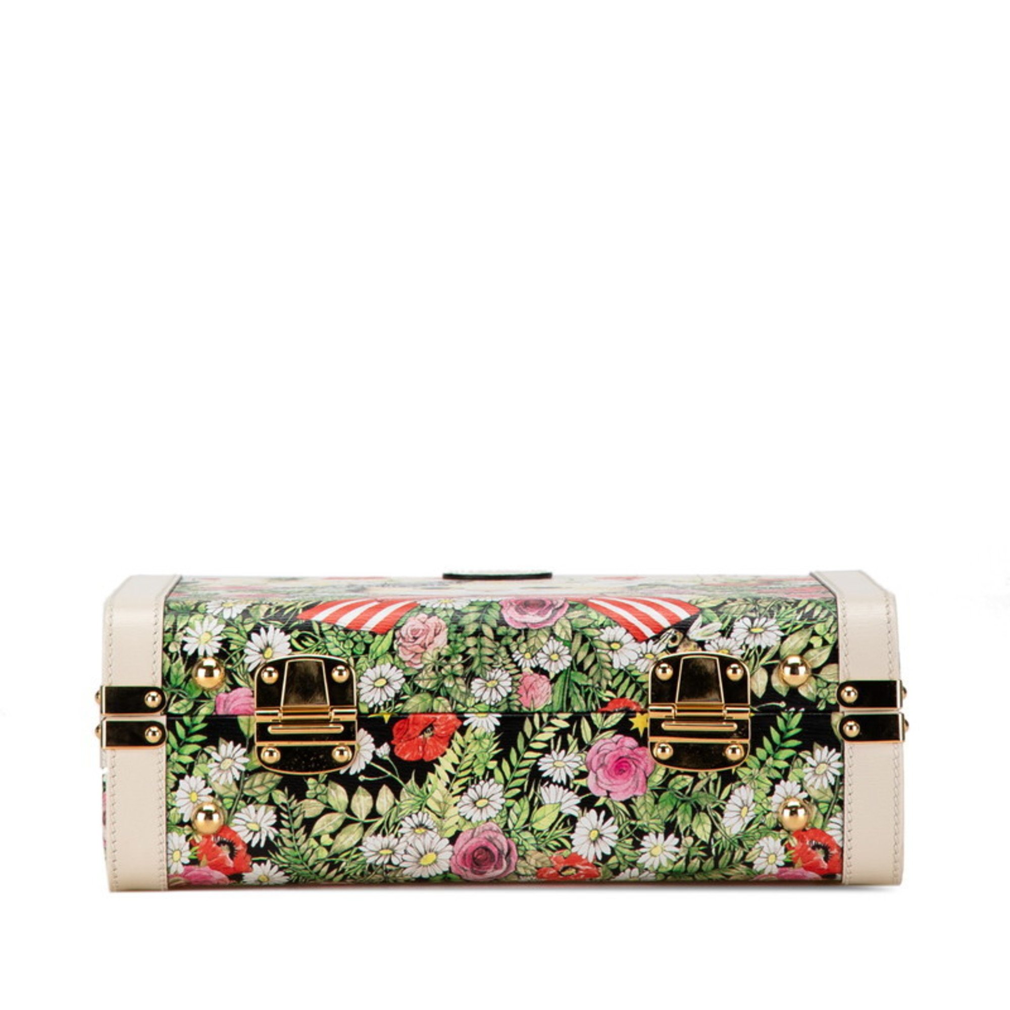 Gucci x Yuko Higuchi Limited Edition Trunk Case Shoulder Bag 633587 Ivory Multicolor Leather Women's GUCCI