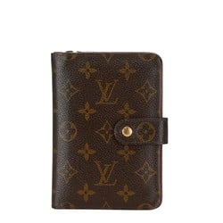 Louis Vuitton Monogram Porte Papier Bi-fold Wallet Compact M61207 Brown PVC Leather Men's LOUIS VUITTON