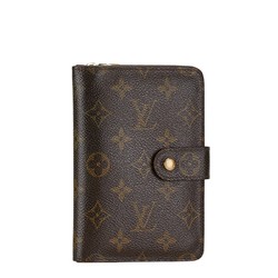 Louis Vuitton Monogram Porte Papier Bi-fold Wallet Compact M61207 Brown PVC Leather Men's LOUIS VUITTON