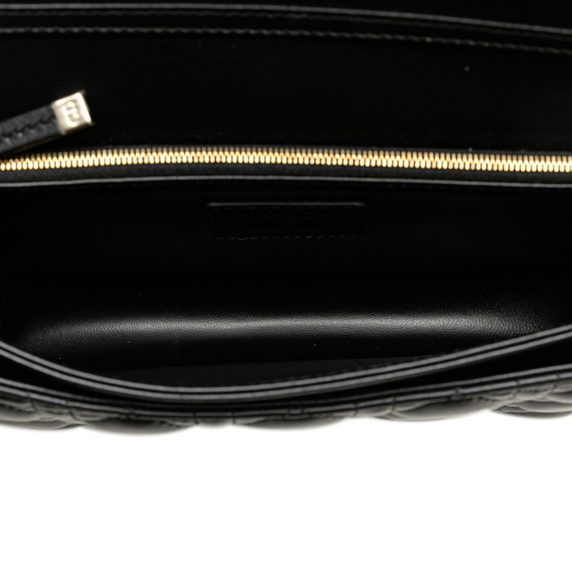 Christian Dior Dior Cannage My Bag Handbag Shoulder Black Lambskin Women's