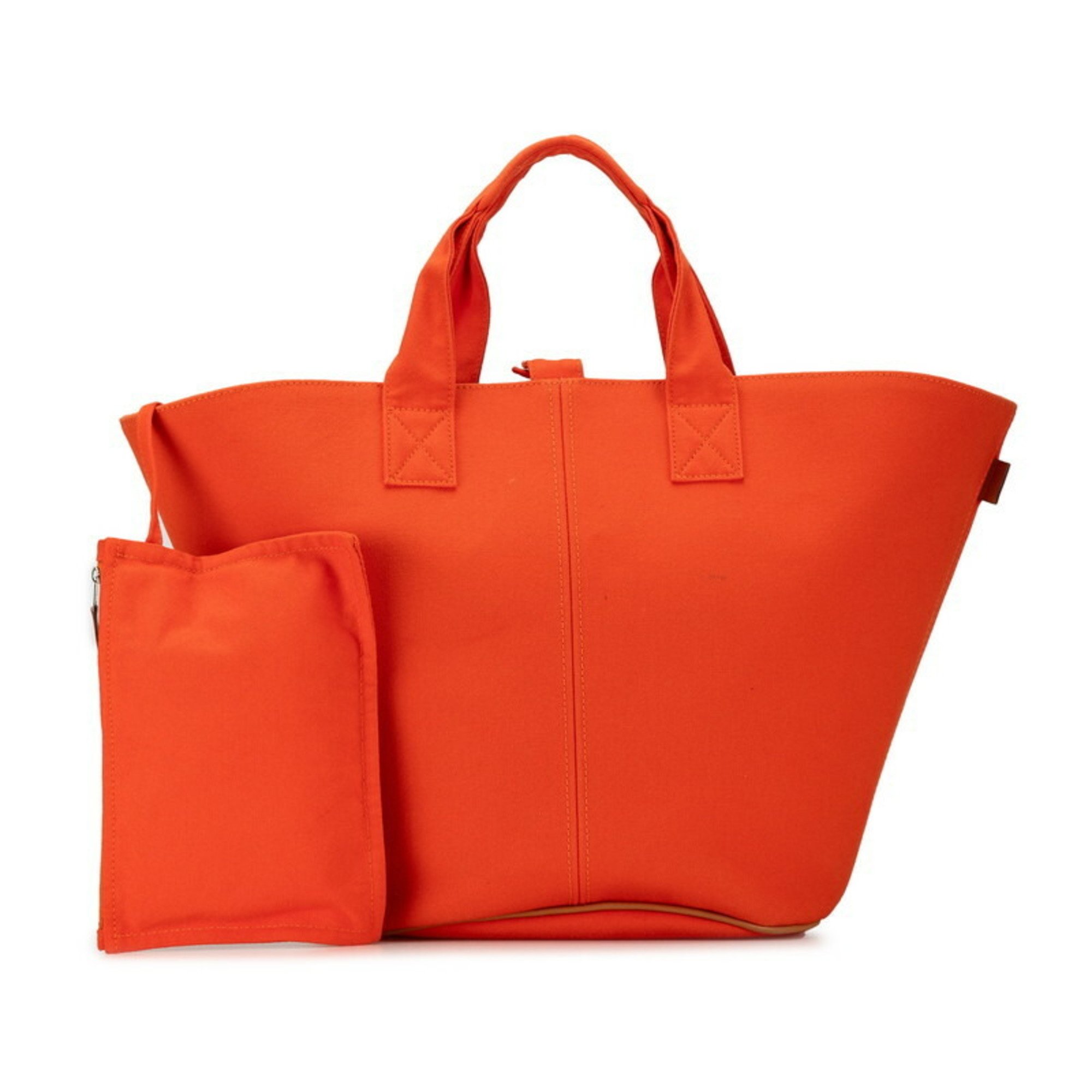 Hermes Panier de Plage PM Handbag Tote Bag Orange Canvas Women's HERMES