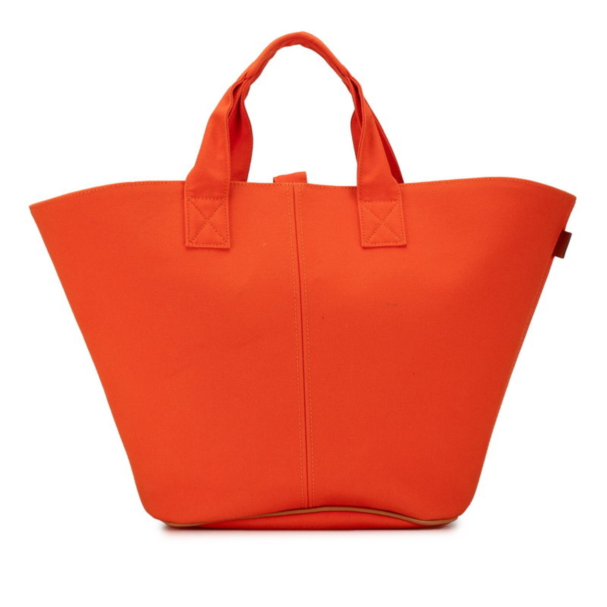 Hermes Panier de Plage PM Handbag Tote Bag Orange Canvas Women's HERMES