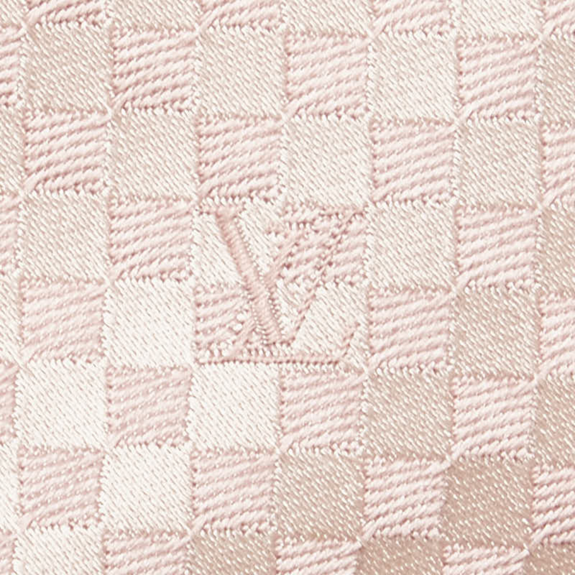 Louis Vuitton Damier Cravate Petite Tie M74322 Rose Clair Pink Silk Women's LOUIS VUITTON