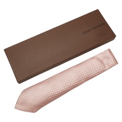 Louis Vuitton Damier Cravate Petite Tie M74322 Rose Clair Pink Silk Women's LOUIS VUITTON