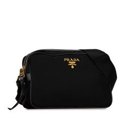 Prada Shoulder Bag 1BH089 Black Nylon Leather Women's PRADA