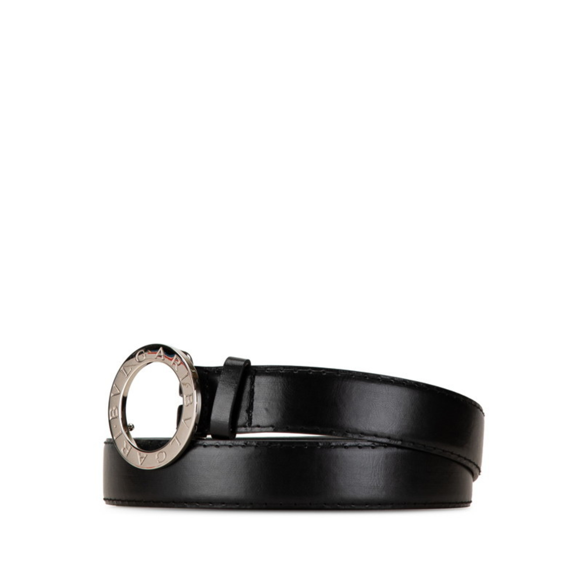 BVLGARI B.zero1 Belt Black Leather Men's